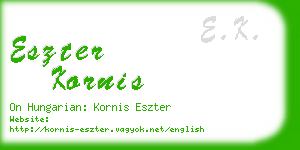 eszter kornis business card